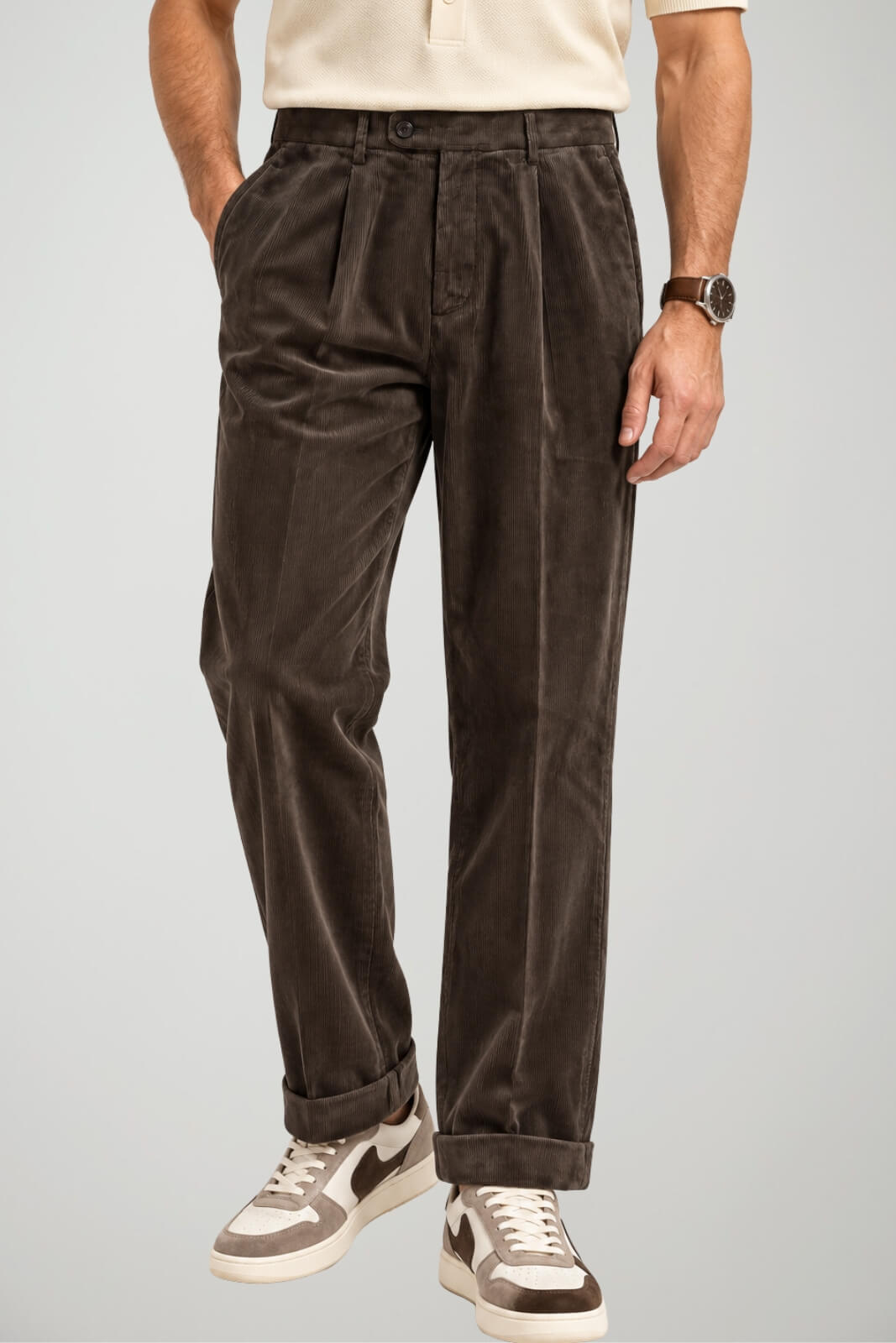 Michael Coal Pantaloni Uomo in velluto a coste / Cacao