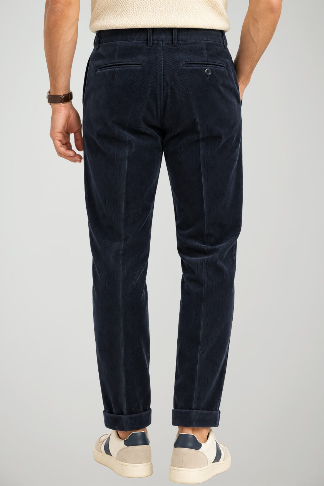 Michael Coal Pantaloni Uomo in velluto a coste / Navy