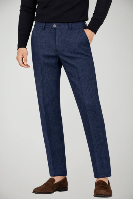 Pantaloni da uomo Michael Coal chino in trama spigata