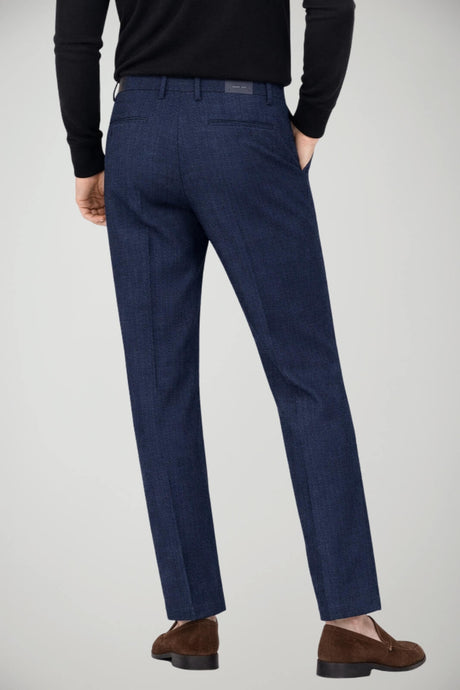 Pantaloni da uomo Michael Coal chino in trama spigata