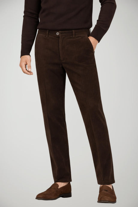 Pantaloni Michael Coal da uomo a coste di velluto