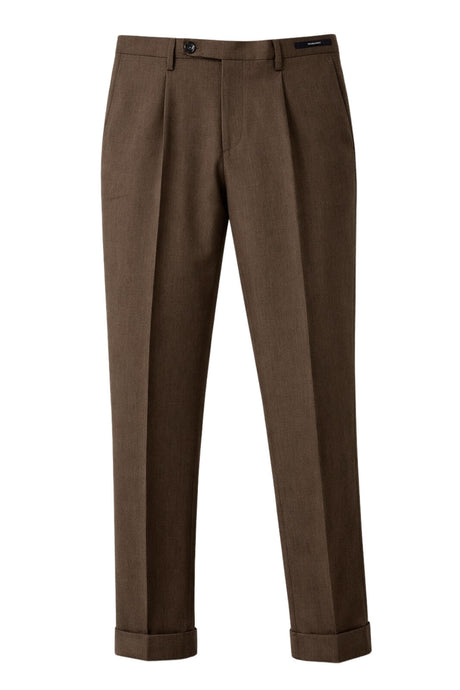 Pantaloni da uomo Michael Coal in lino con pinces