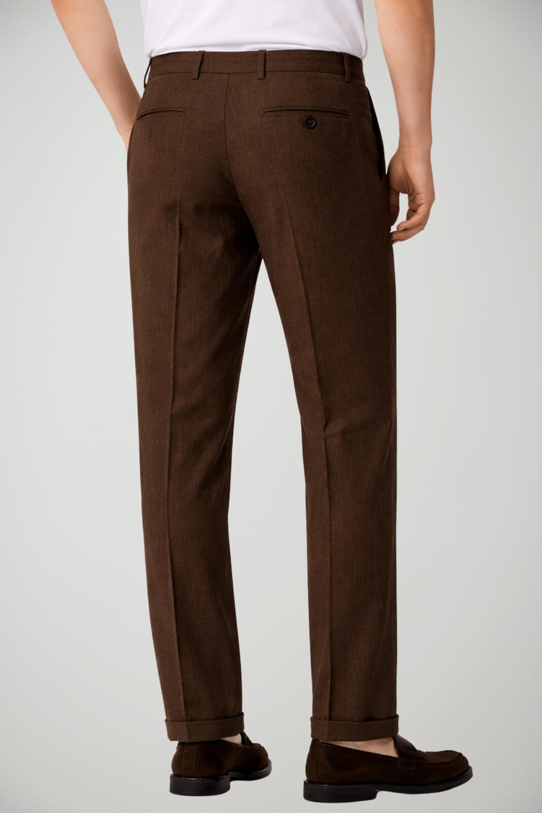Pantaloni da uomo Michael Coal in lino con pinces