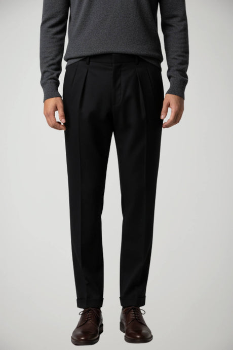 Pantalone da uomo Michele Carbone in lana vergine