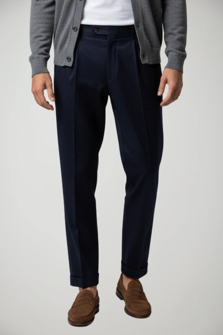 Pantaloni da uomo Michele Carbone con risvolti