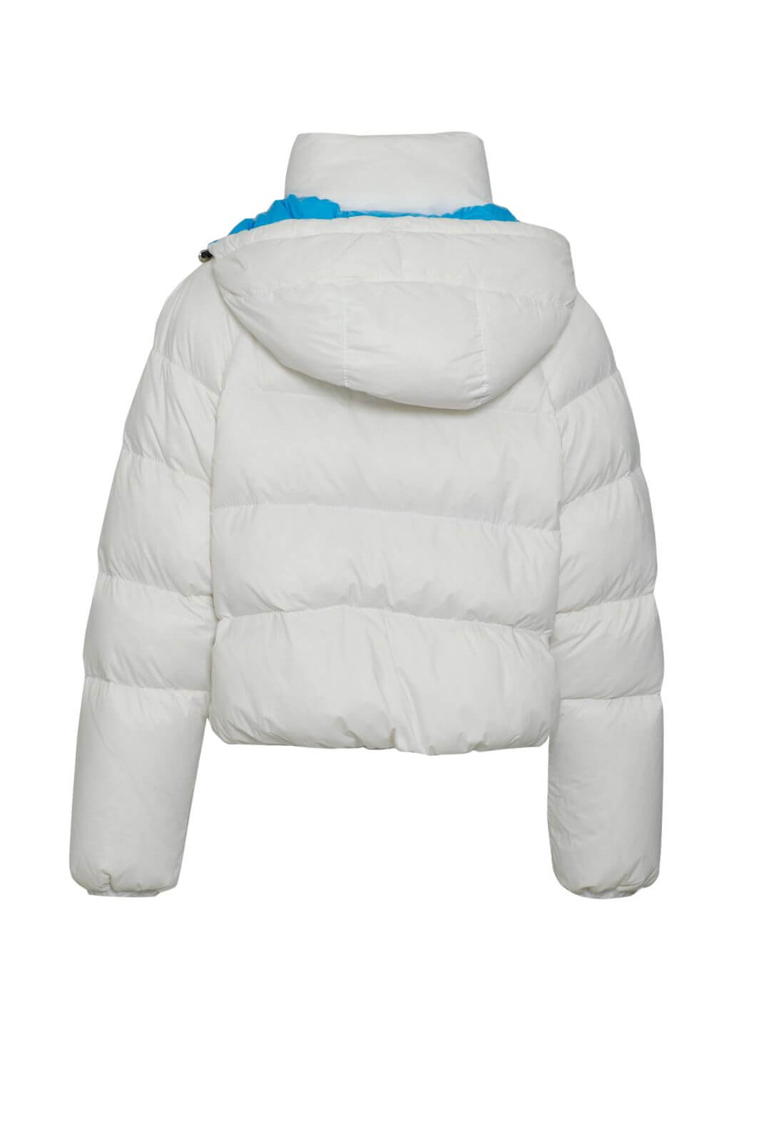 Piumino Montereggi da donna con cappuccio e maxi zip retro