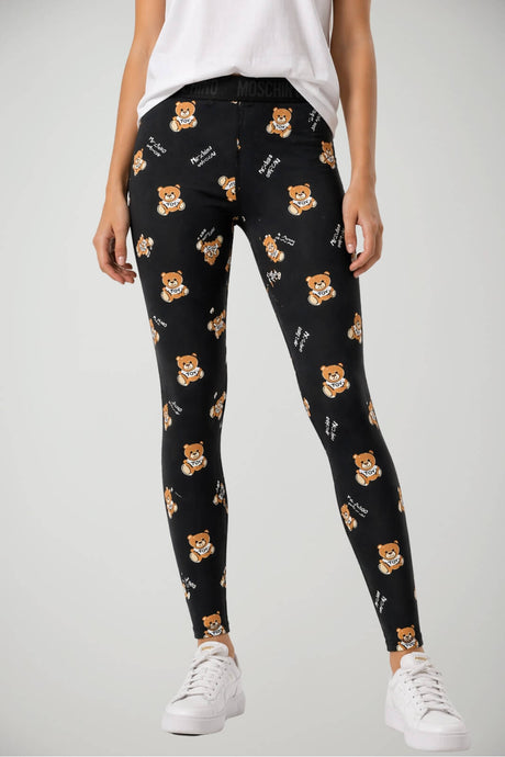 Leggings da donna Moschino con stampa teddy
