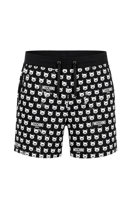 Bermuda da uomo in felpa Moschino con stampa teddy