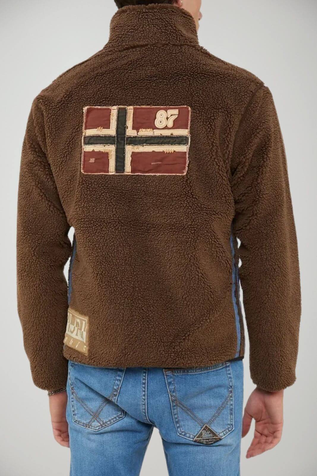 Napapijri Giacca Uomo in sherpa Relaxed Fit / Marrone