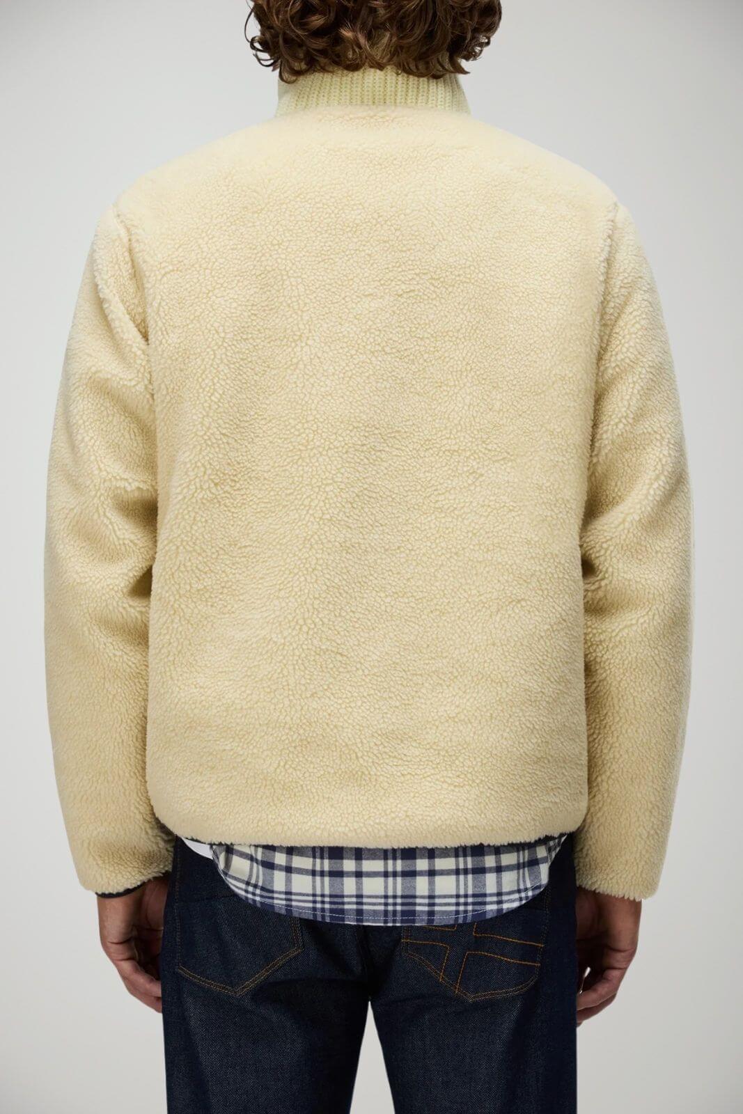 Napapijri Felpa Uomo in pile Relaxed Fit / Panna