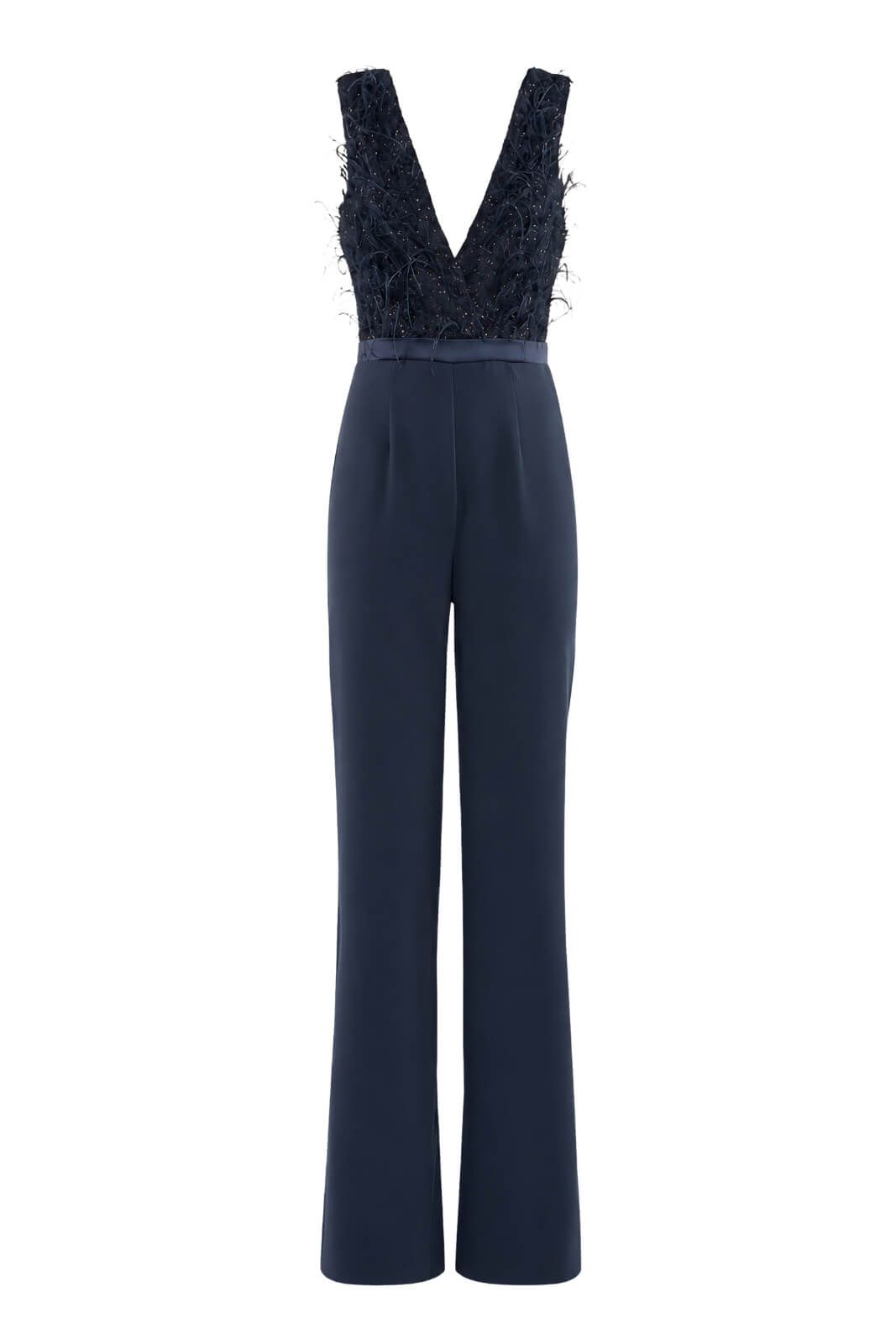 Nenette Jumpsuit Donna con Paillettes e Piume