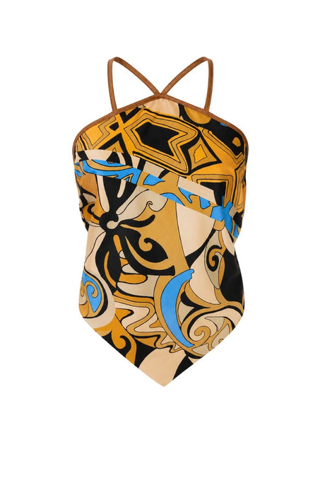 Top da donna Nenette stampa astratta multicolore