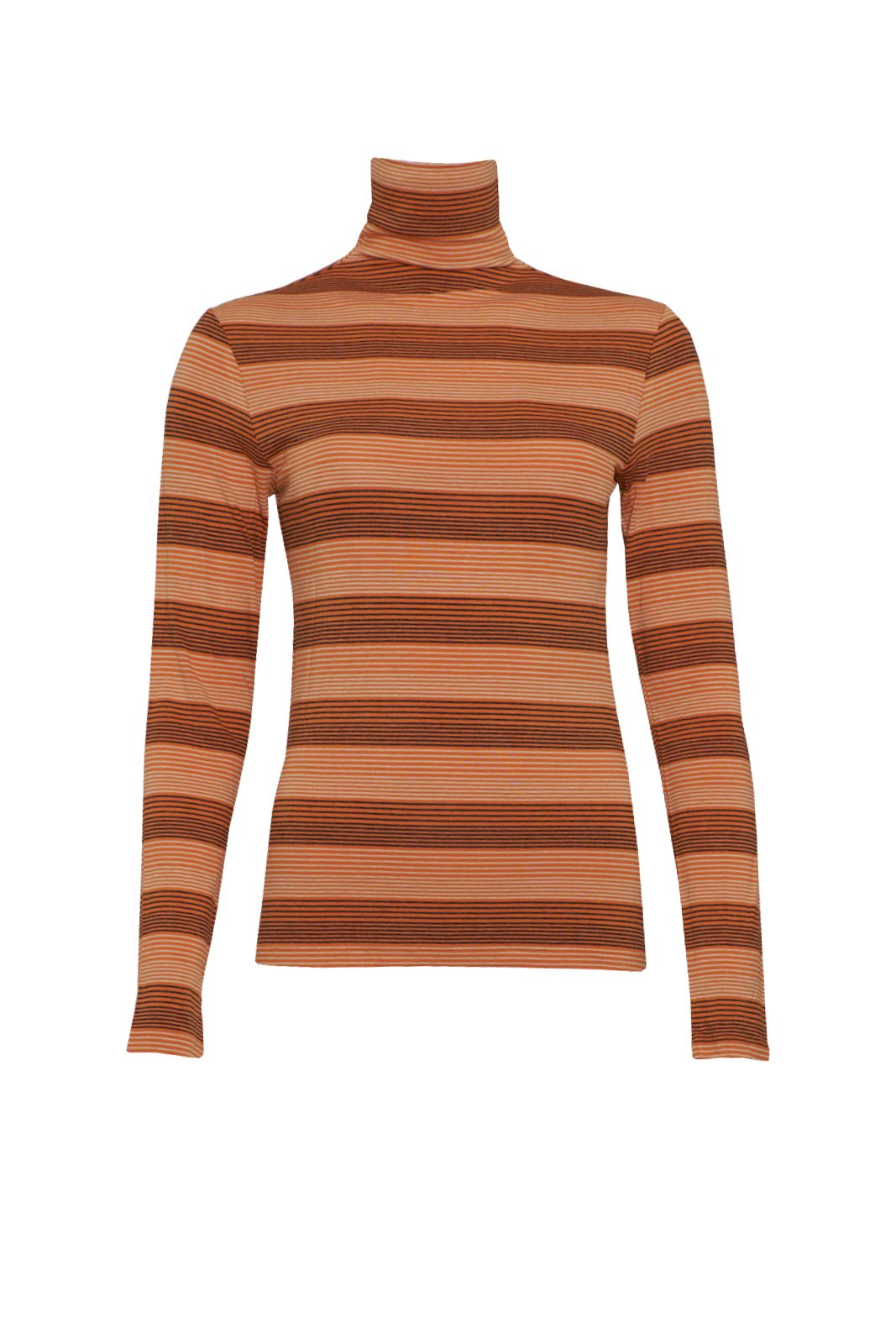 Niu Maglia Donna rigata a collo alto