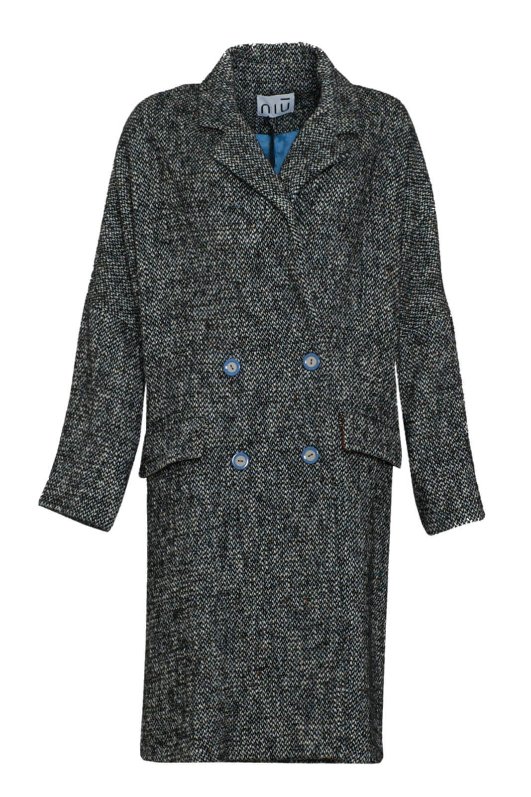 Cappotto Niu da donna in bouclè doppiopetto fronte