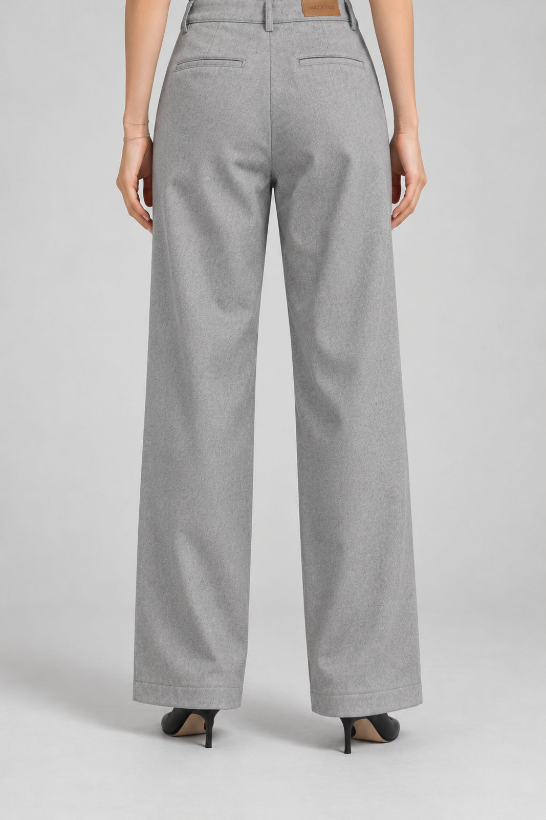Noir n Bleu Pantaloni Donna chino in flanella