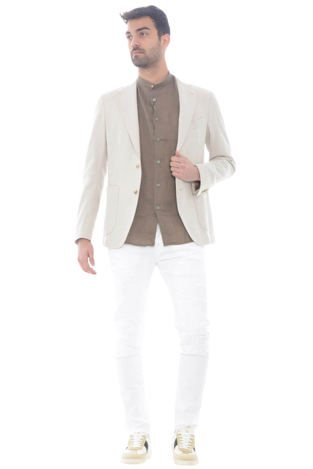 Outfit camicia uomo coreana in lino