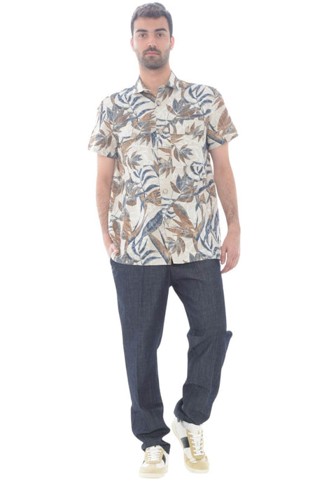 Conjunto de camisa de lino para hombre.