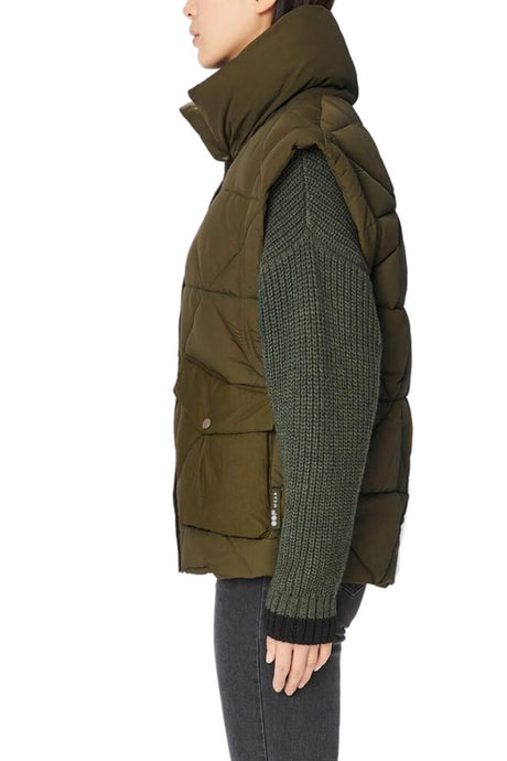 OOF Wear Chaqueta sin mangas de mujer con acolchado