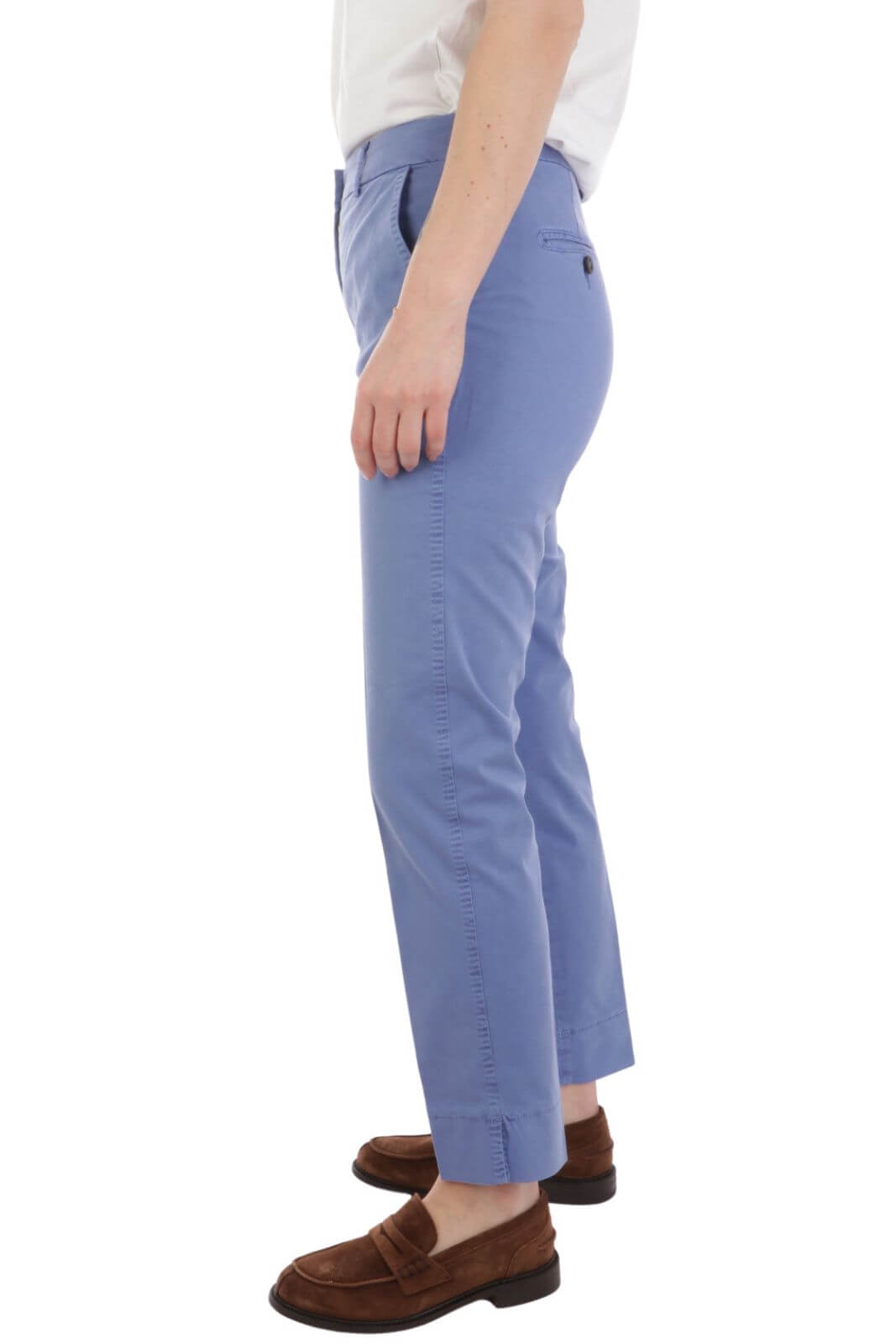 Peserico Pantalone Donna con passante in cuoio
