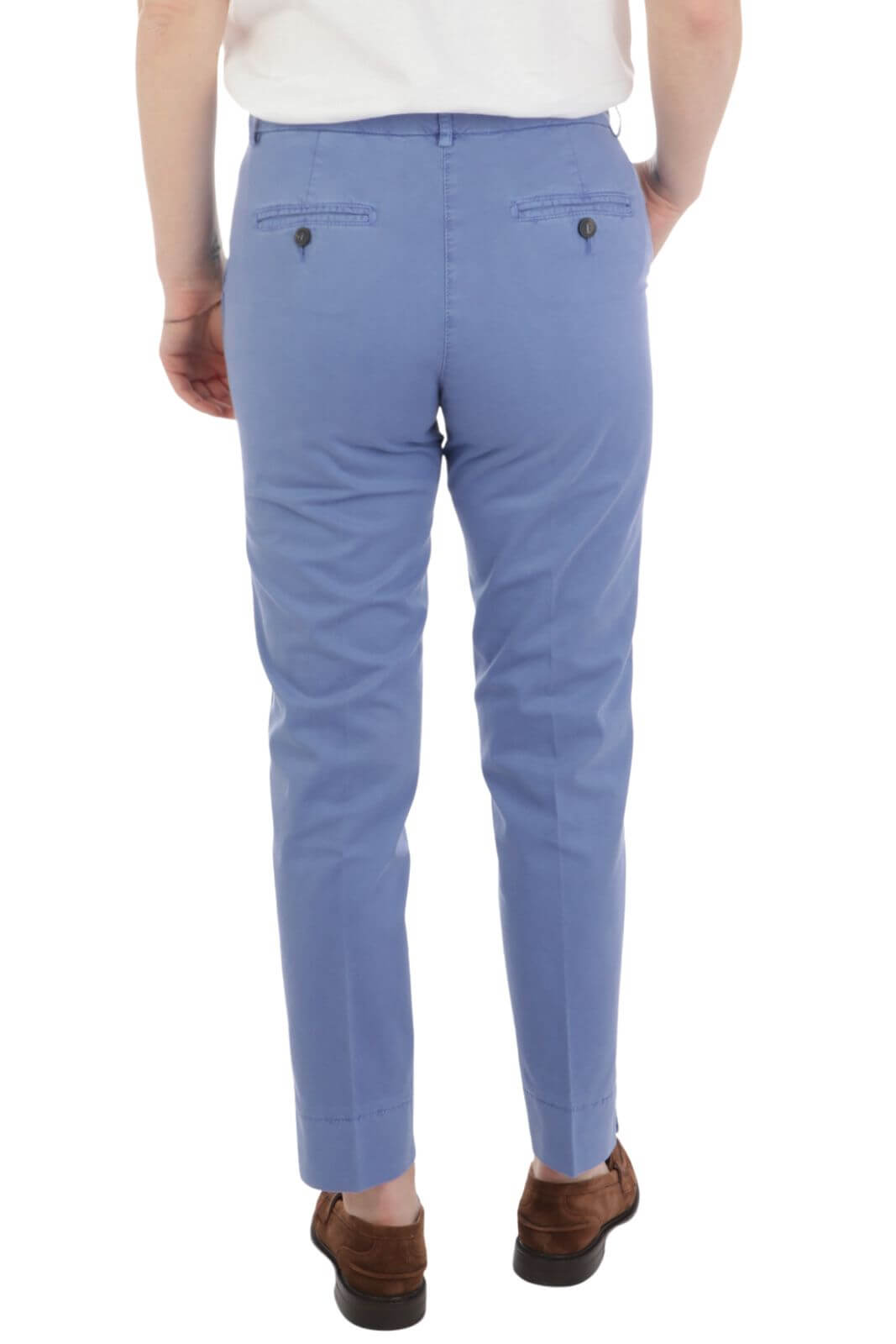 Peserico Pantalone Donna con passante in cuoio