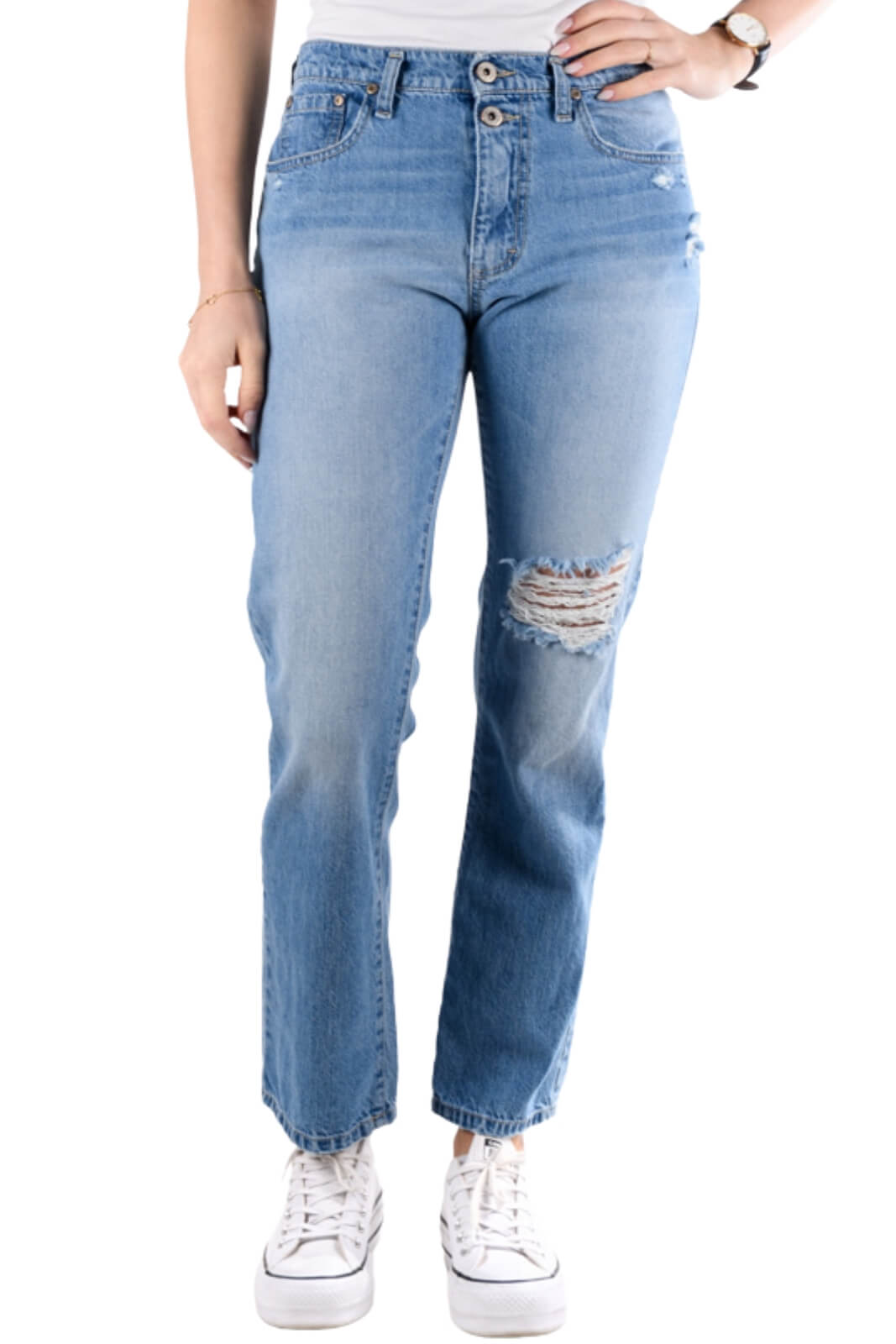 Jeans Pantaloni Donna Please Please Jeans Donna Straight Used