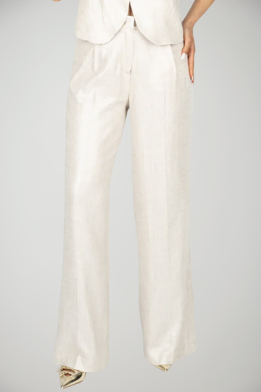 Pantalones Palazzo Imperial para Mujer con Pliegues