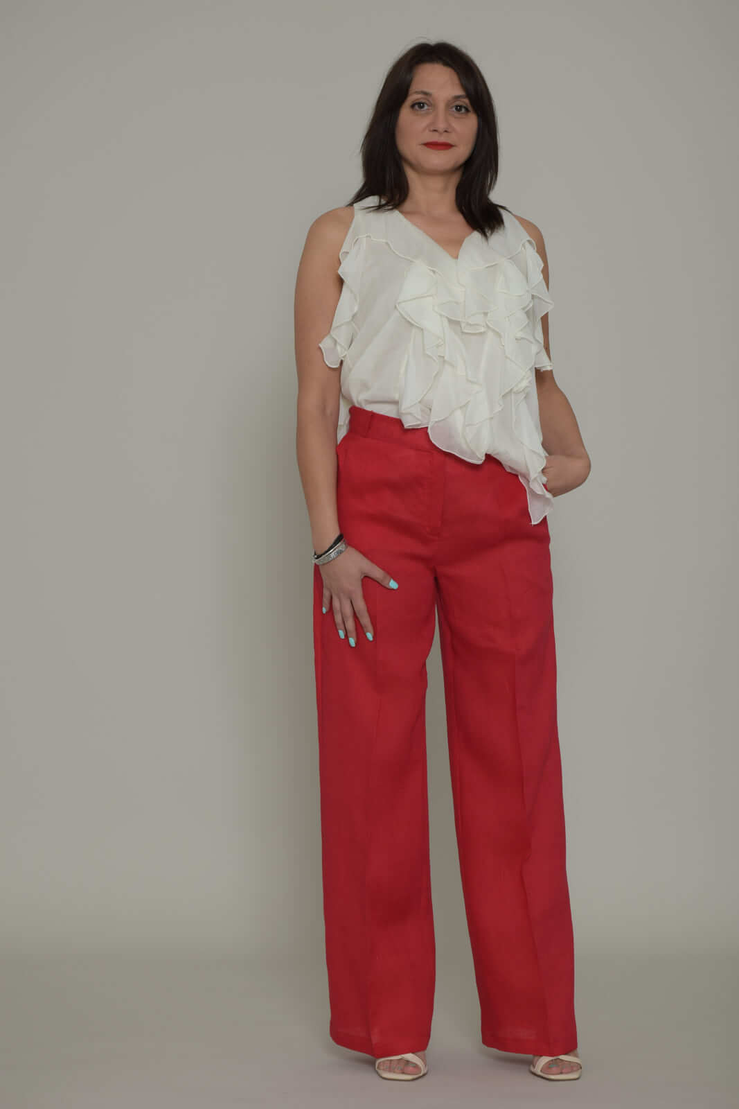 Imperial pantaloni donna in lino