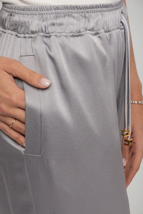 Elisabetta Franchi pantaloni donna jogger in raso