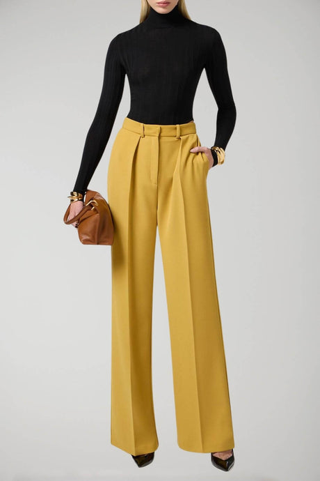 Elisabetta Franchi women's lightweight crepe trousers with belt