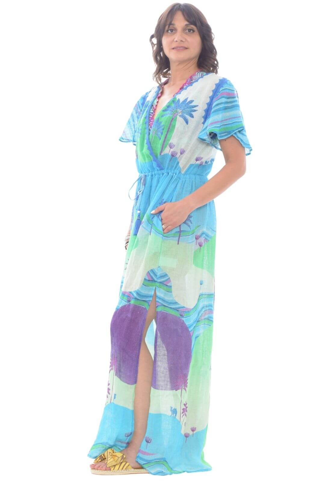 Pin Up Abito Donna con scollo a V