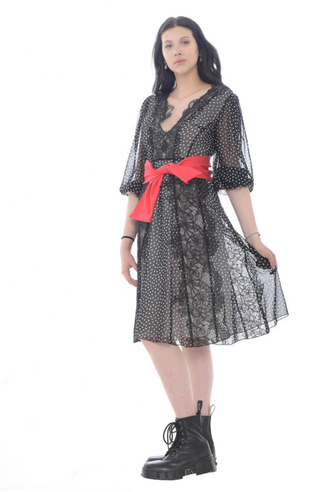 X'S Milano Women's dress in polka dot pattern