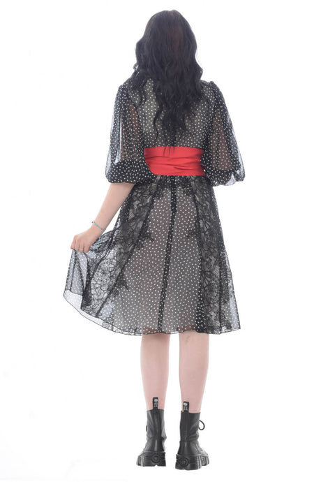 X'S Milano Women's dress in polka dot pattern