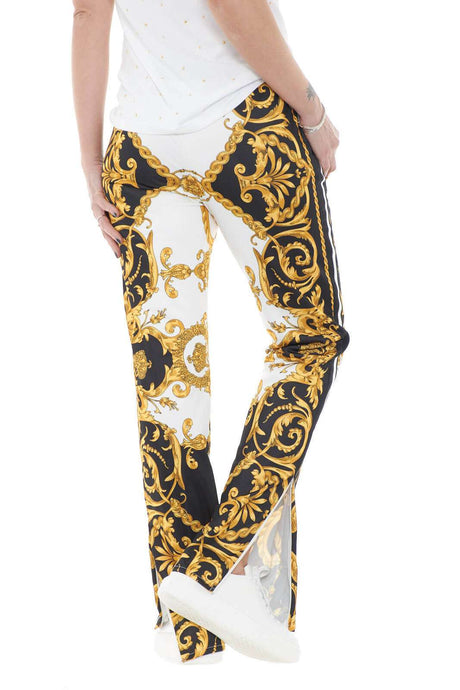 Pantalón de mujer Parosh estampado con bandas laterales