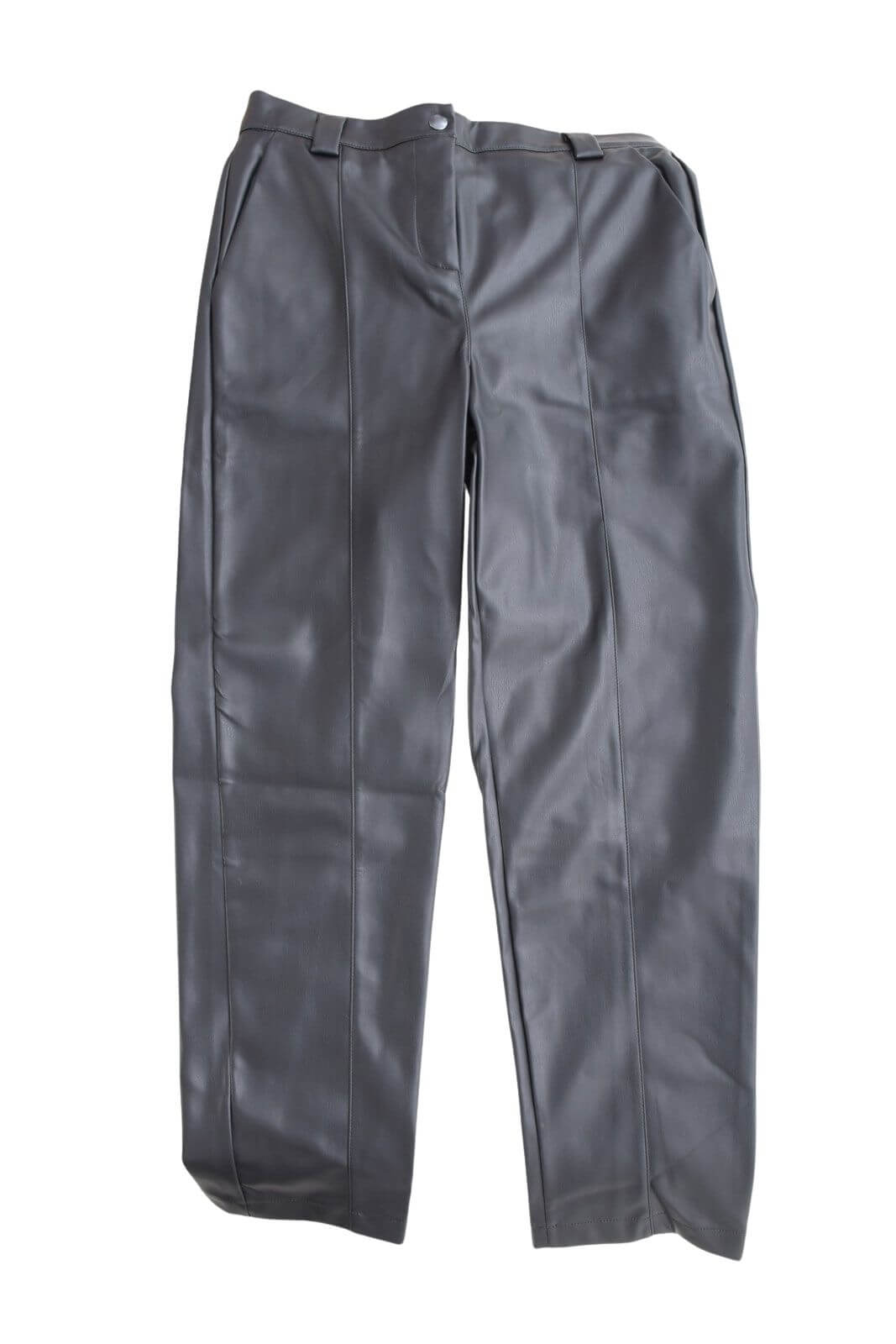 Dixie Girls' Faux Leather Trousers with Sewn-In Pleat