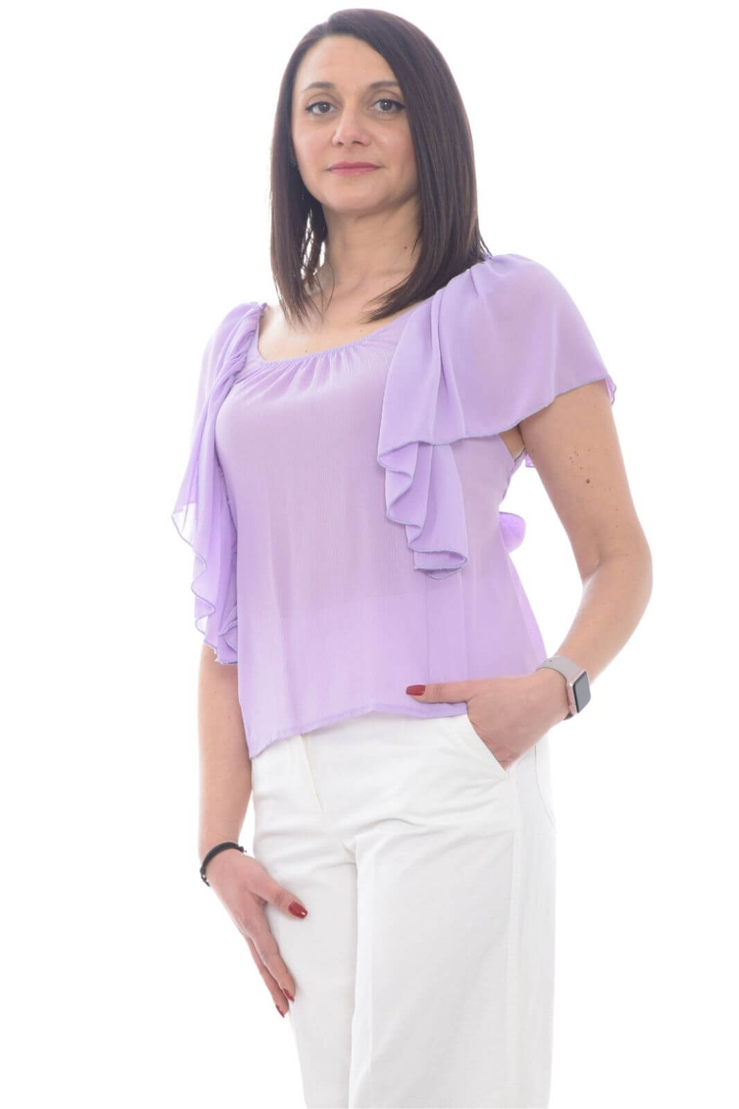 Kaos Top Women with ruffles