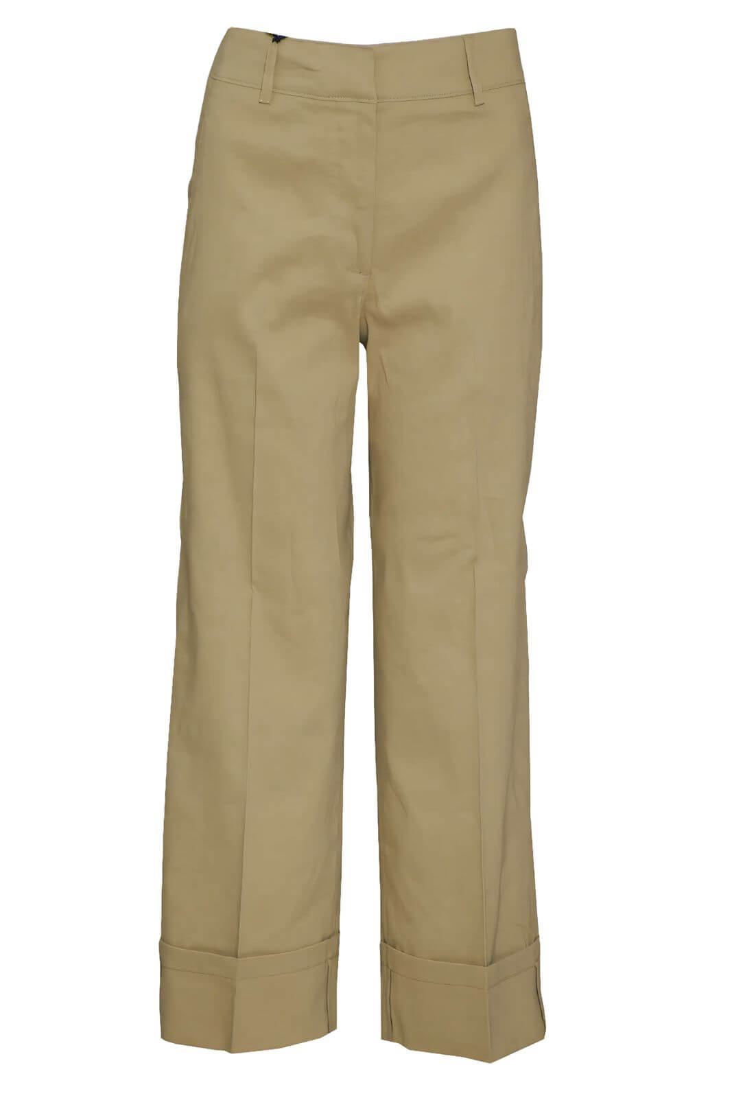 Seventy Women's Trousers in Linen Blend with Turn-Ups