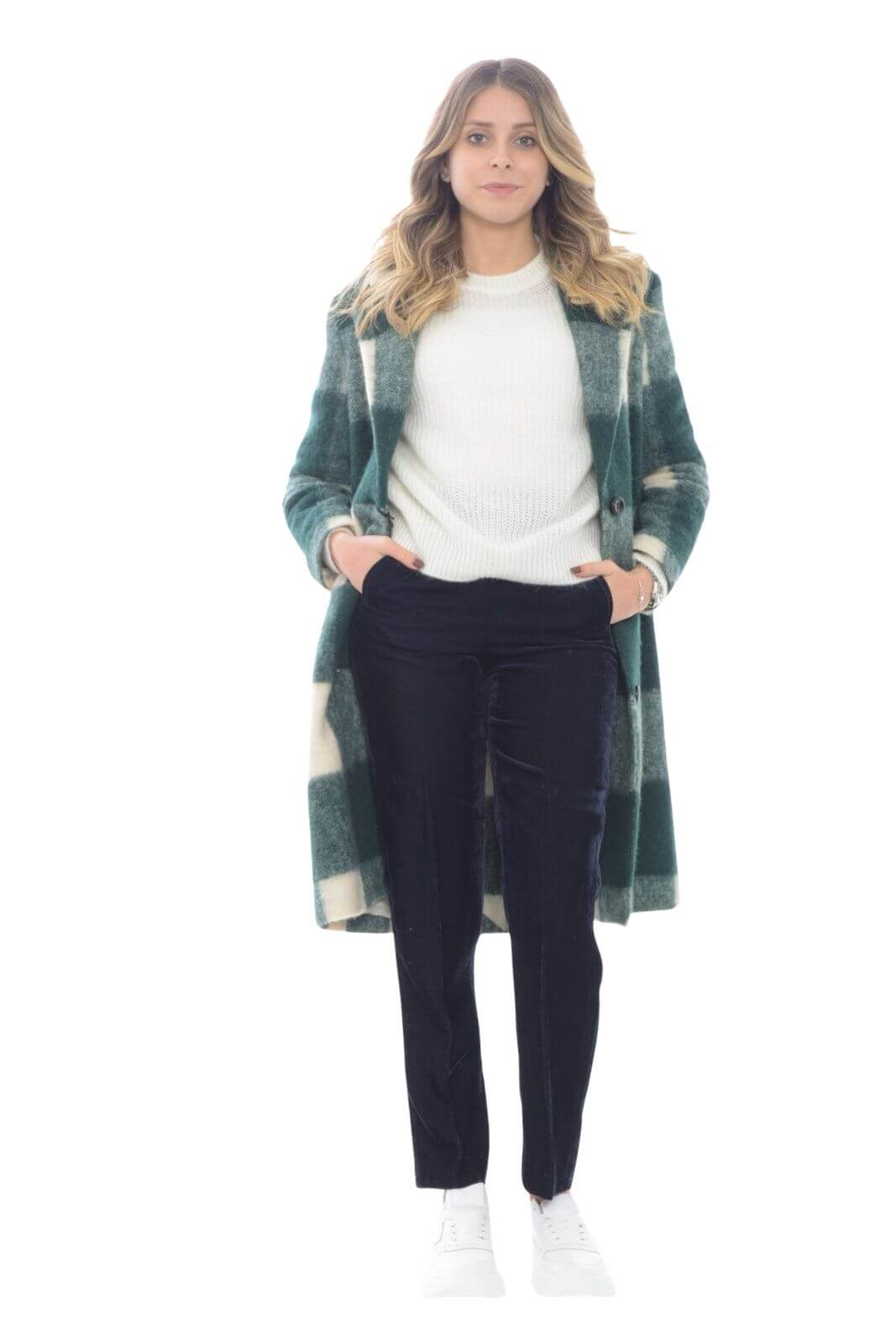Seventy Women's Trousers in Shiny Velvet