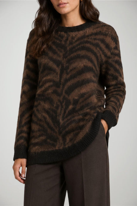Parosh Maglia Donna in jacquard fantasia animalier