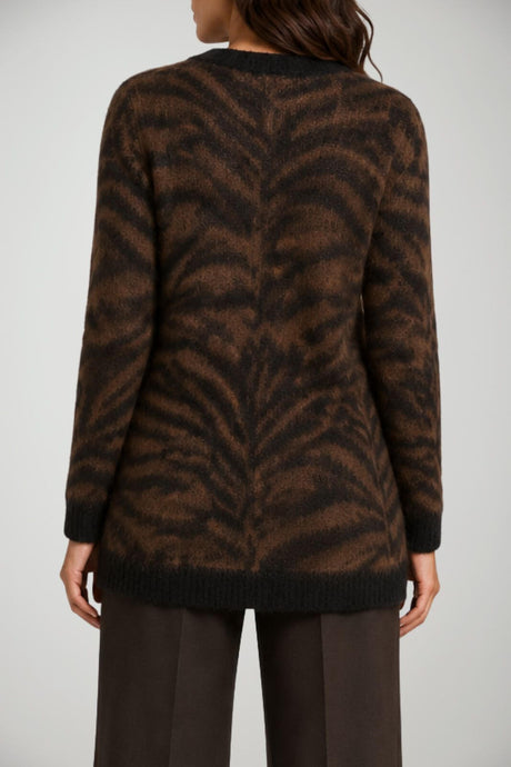 Parosh Maglia Donna in jacquard fantasia animalier