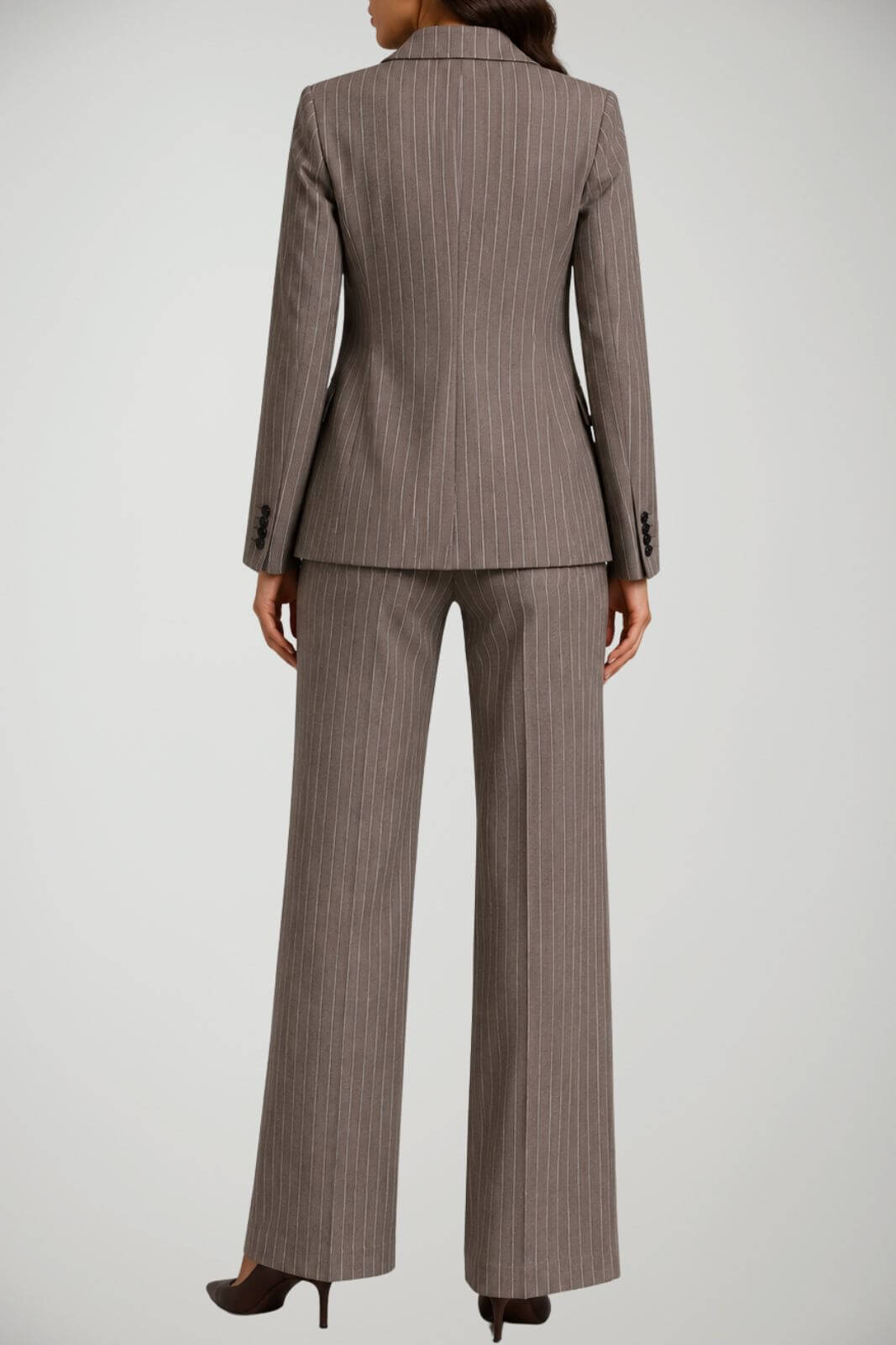 Parosh Tailleur Donna doppiopetto in gabardina gessata