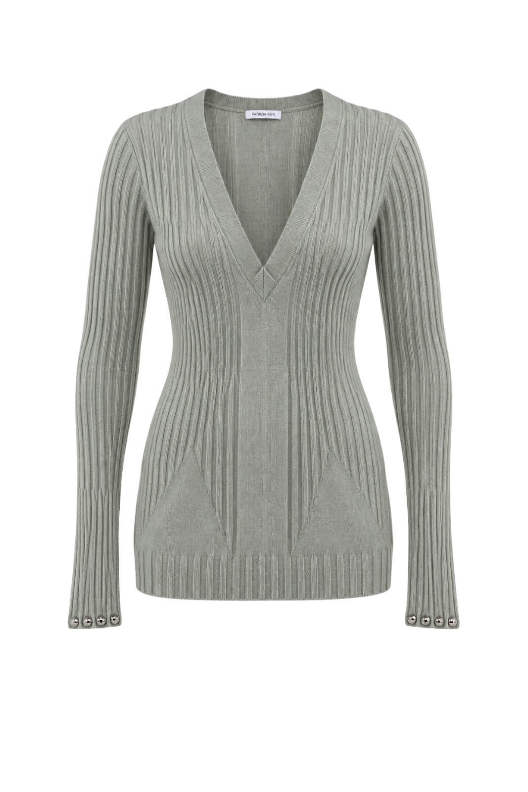 Patrizia Pepe Maglia Donna Stretch a Coste