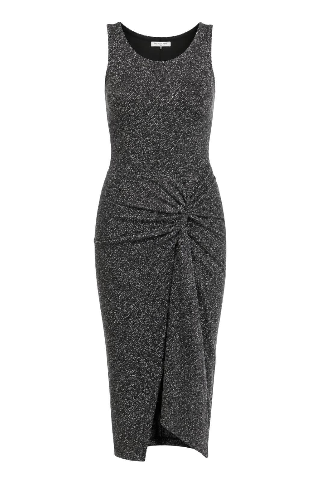 Patrizia Pepe Abito Donna in Lurex con Spacco Inferiore