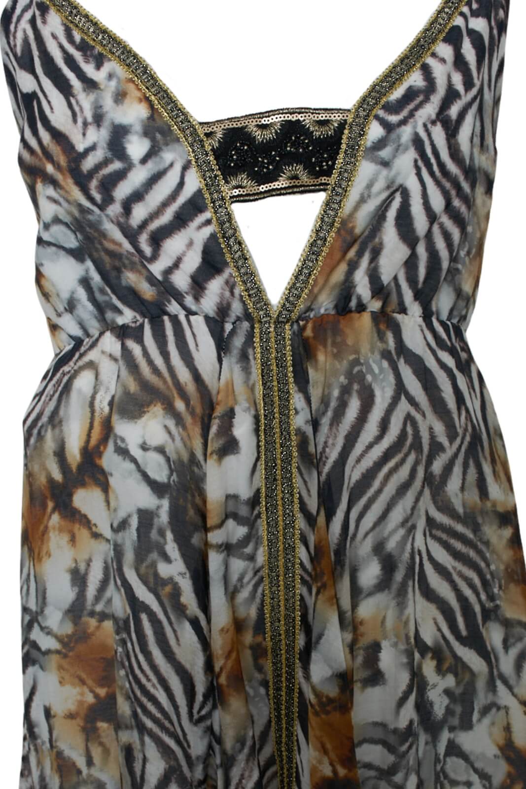 Pho Firenze Abito Donna smanicato zebrato fronte