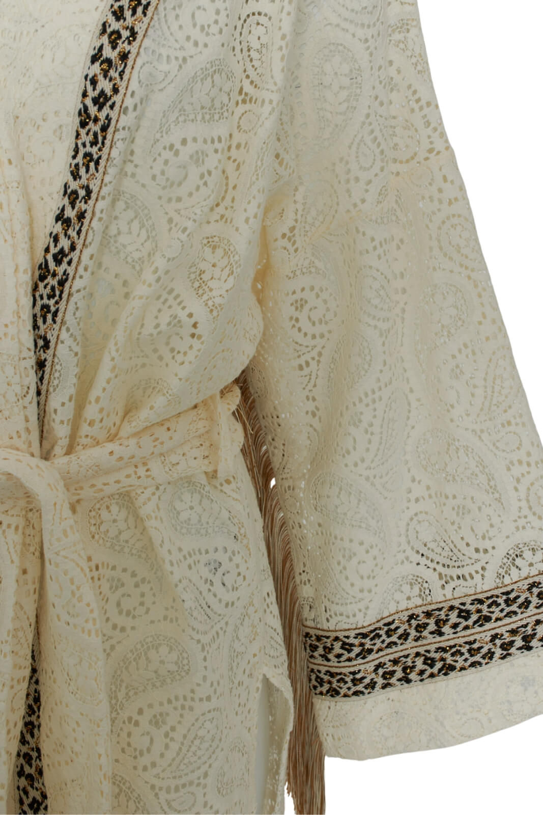 Pho Firenze Kimono Donna Pizzo Lurex dettaglio