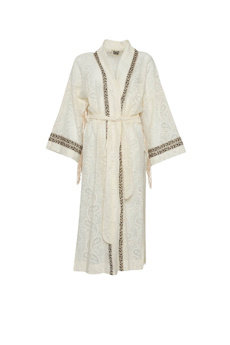 Pho Firenze Kimono Donna Pizzo Lurex Fronte