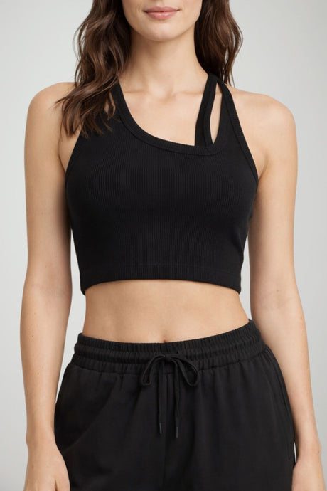 Pinko Canotta Donna a costine con patch posteriore