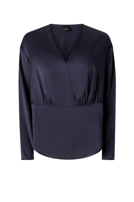 Pinko blusa donna seta frisella satin fronte