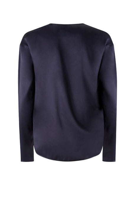 Pinko blusa donna seta frisella satin retro