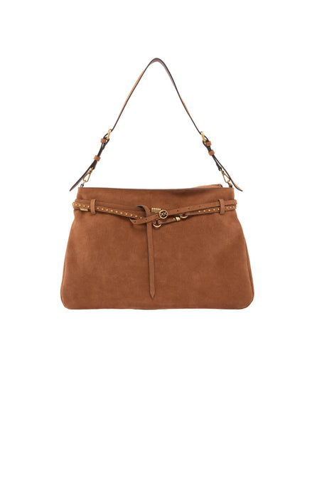 Pinko borsa donna in camoscio di medie dimensioni con cinture