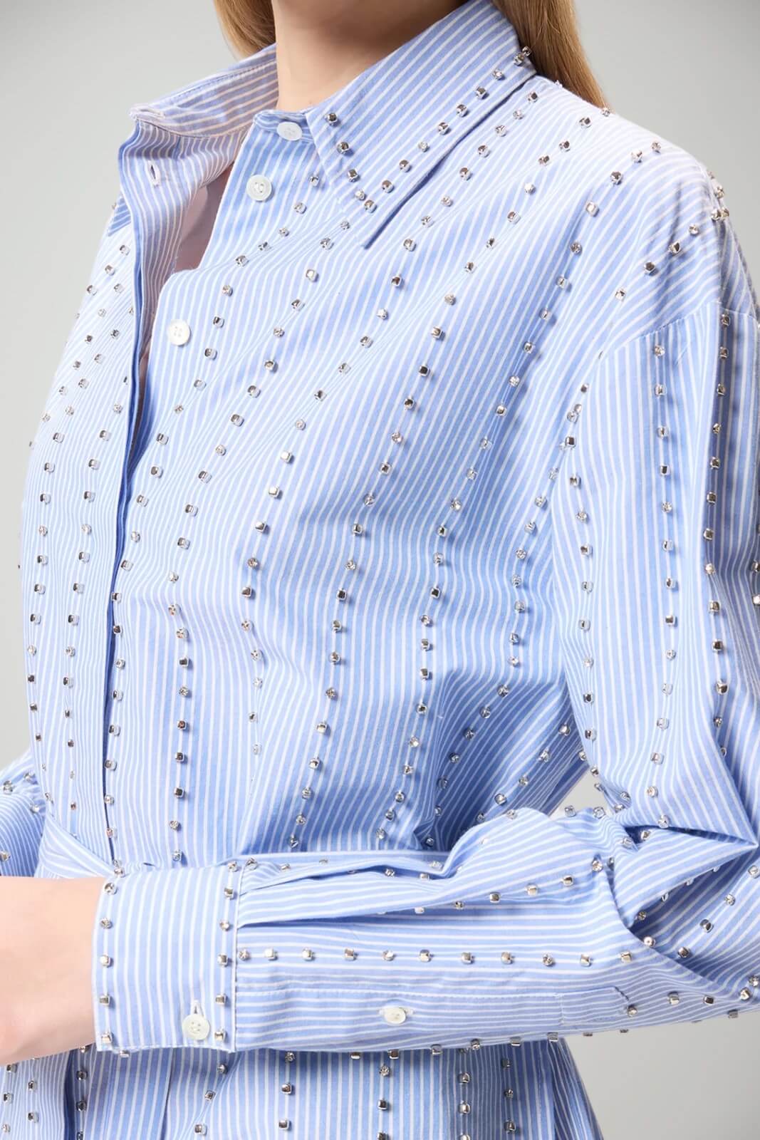 Camicia da donna Pinko vestibilità over a fantasia rigata